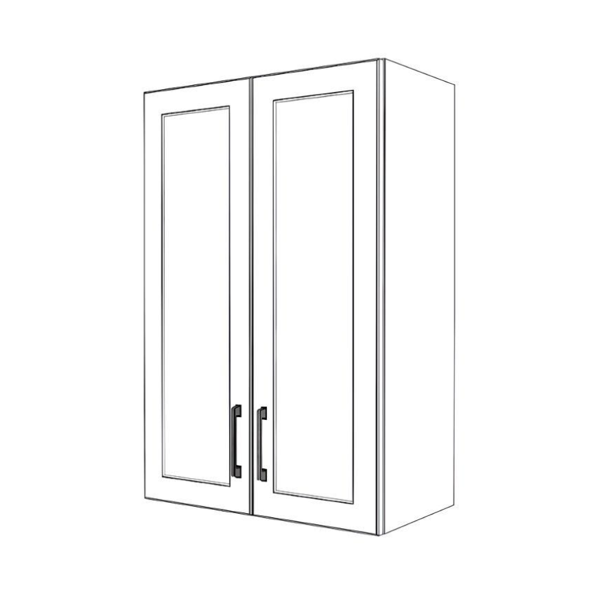 24" Wide x 36" High Wall Cabinet - (White Cabinet Boxes - Thermofoil Doors)