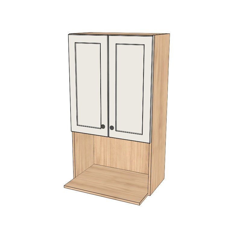 24" Wide x 42" High Microwave Cabinet - (Ply Wood Boxes - Thermofoil Doors)