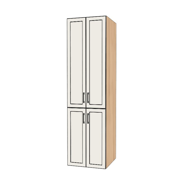 24" Wide Tall Pantry Cabinet - (Ply Wood Boxes - Painted Doors) 24 D