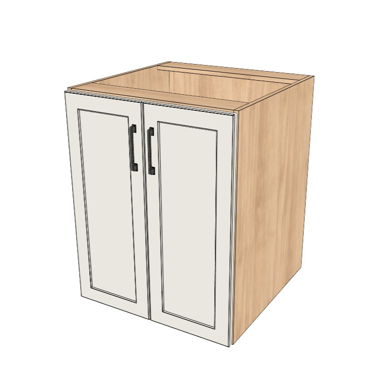 25" Wide Base Cabinet - (Ply Wood Boxes - Painted Doors)