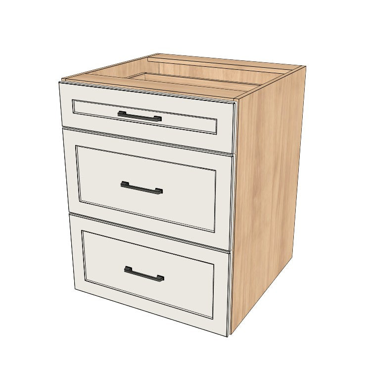 25" Wide Drawer Cabinet - (Ply Wood Boxes - Thermofoil Doors)