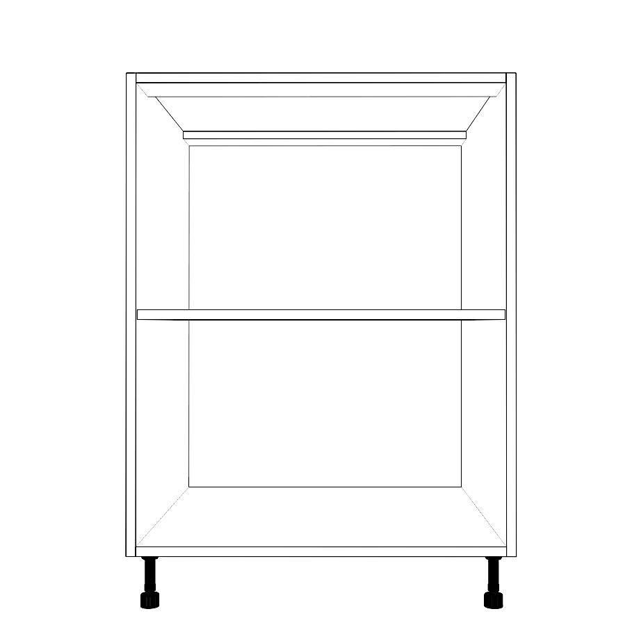 25" Wide Base Cabinet - (White Cabinet Boxes - Thermofoil Doors)