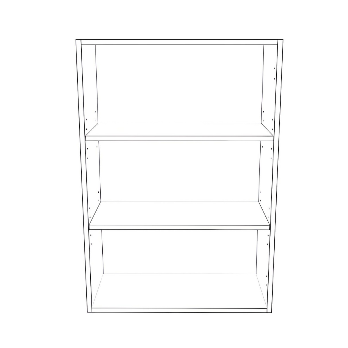 25" Wide x 36" High Wall Cabinet - (White Cabinet Boxes - Thermofoil Doors)