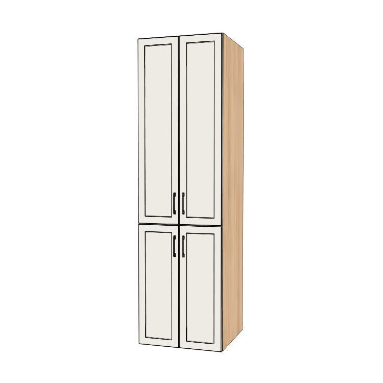 25" Wide Tall Pantry Cabinet - (Ply Wood Boxes - Thermofoil Doors) 24 D