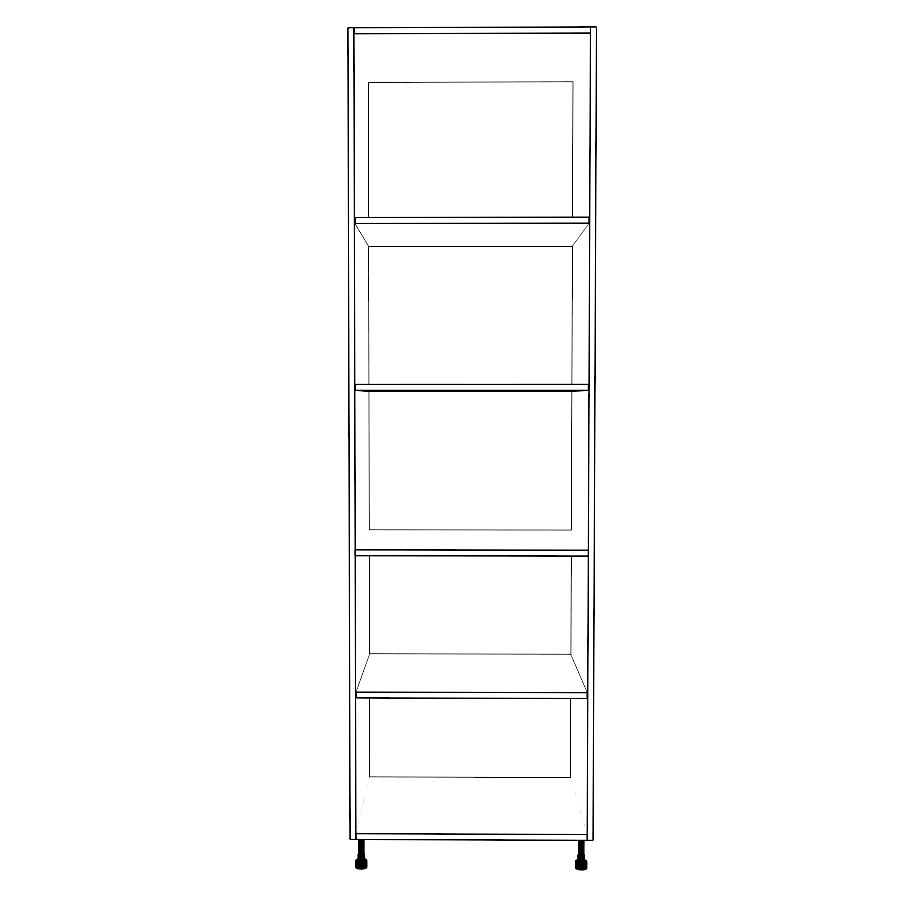 27" Wide Tall Pantry Cabinet - (White Cabinet Boxes - Thermofoil Doors) 24 D