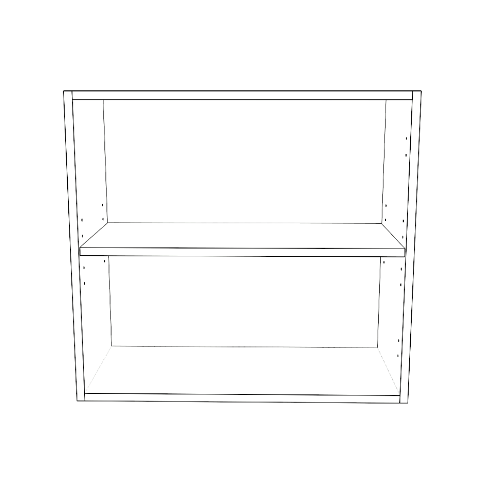 26" Wide x 24" High Wall Cabinet - (White Cabinet Boxes - Painted Doors)