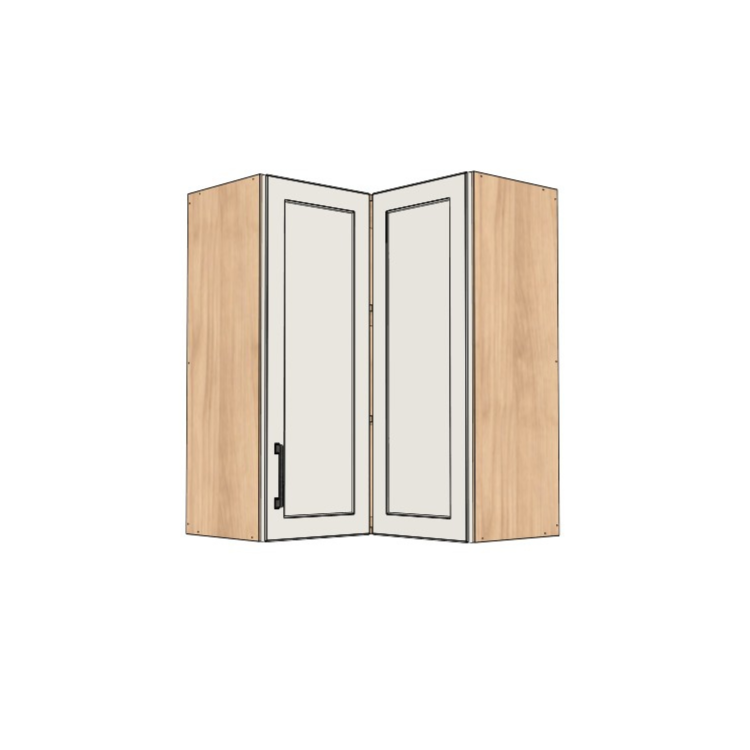 26x26" Wide x 34" High Corner Wall Cabinet - (Ply Wood Boxes - Thermofoil Doors)