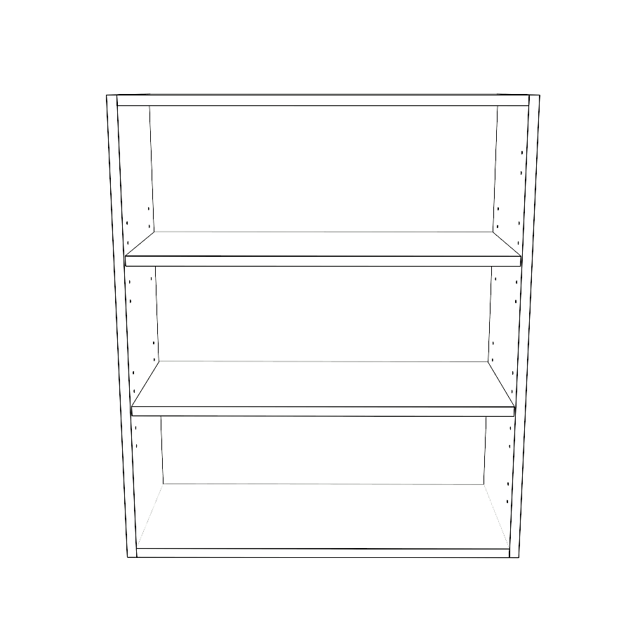 26" Wide x 30" High Wall Cabinet - (White Cabinet Boxes - Thermofoil Doors)