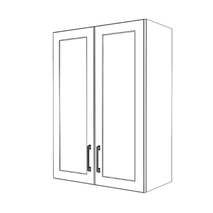 26" Wide x 36" High Wall Cabinet - (White Cabinet Boxes - Painted Doors)