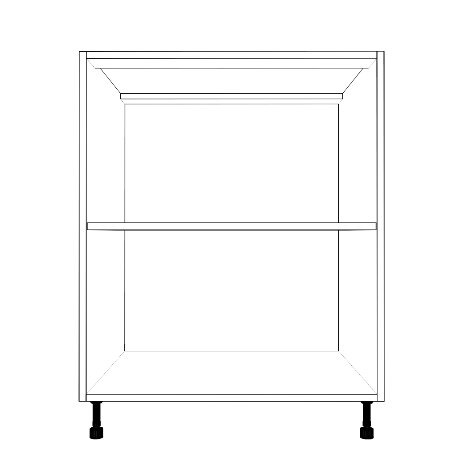 27" Wide Base Cabinet - (White Cabinet Boxes - Painted Doors)