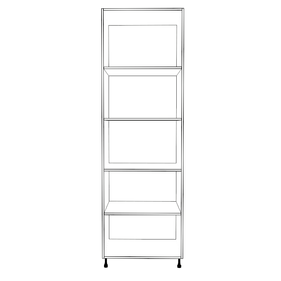 29" Wide Tall Pantry Cabinet - (White Cabinet Boxes - Thermofoil Doors) 24 D