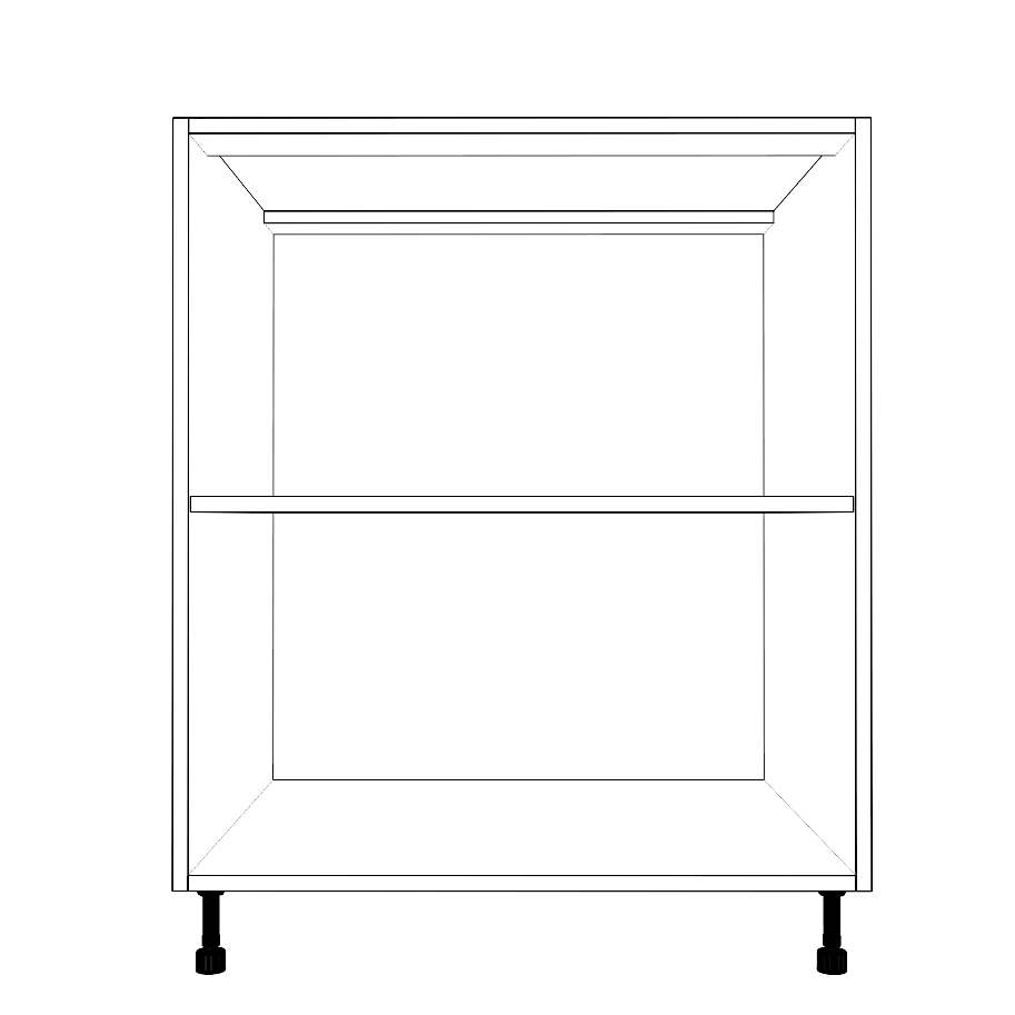 28" Wide Base Cabinet - (White Cabinet Boxes - Thermofoil Doors)