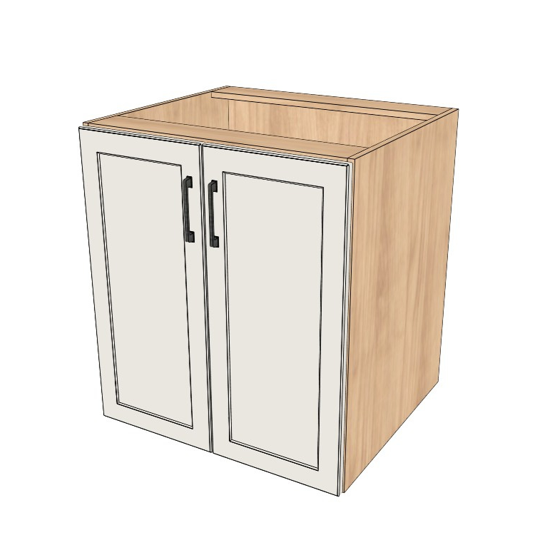 28" Wide Base Cabinet - (Ply Wood Boxes - Painted Doors)