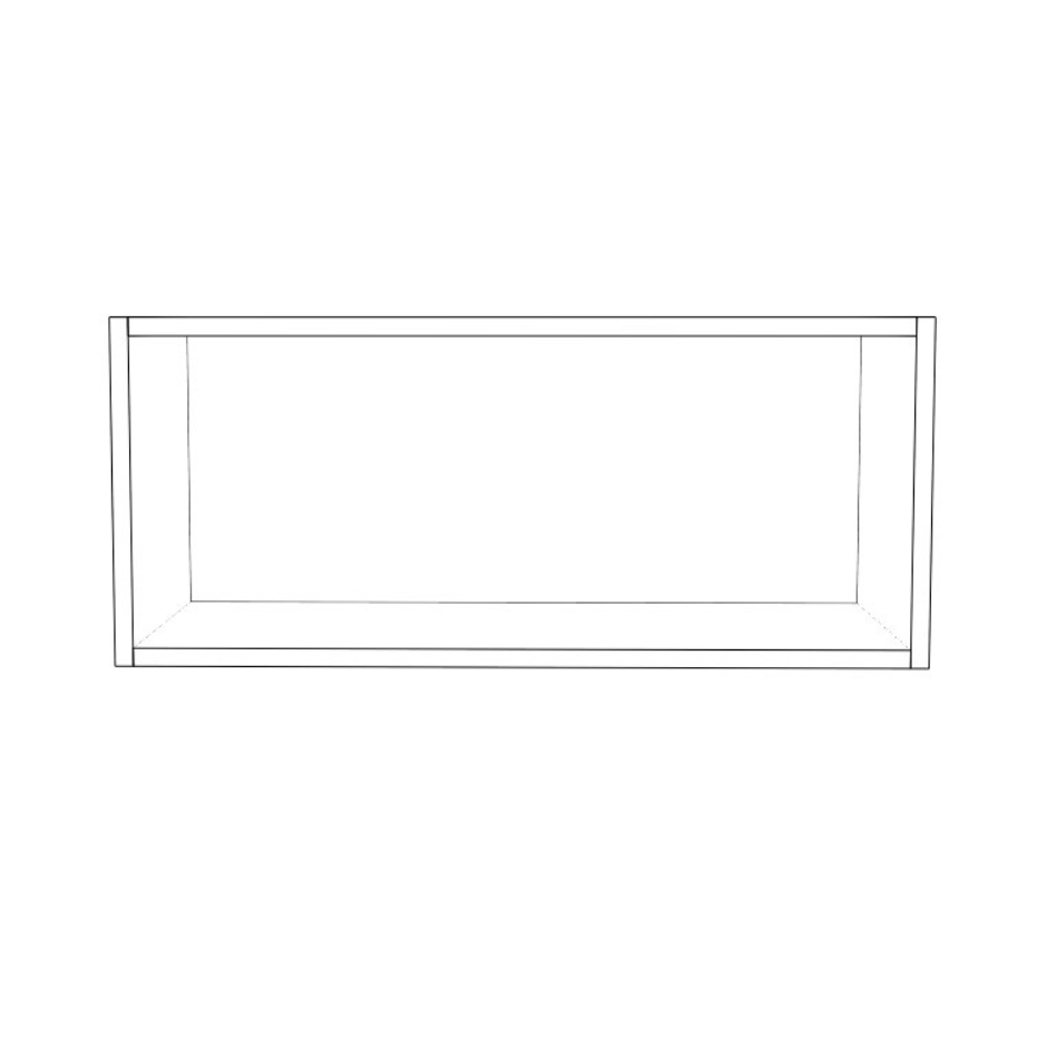28" Wide x 12" High Wall Cabinet - (White Cabinet Boxes - Thermofoil Doors)