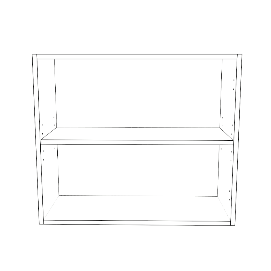 28" Wide x 24" High Wall Cabinet - (White Cabinet Boxes - Thermofoil Doors)