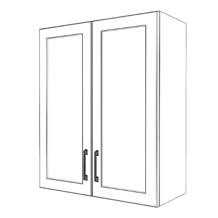 28" Wide x 34" High Wall Cabinet - (White Cabinet Boxes - Thermofoil Doors)