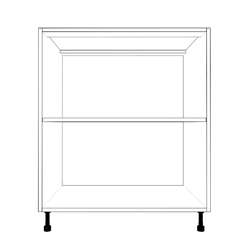 29" Wide Base Cabinet - (White Cabinet Boxes - Painted Doors)