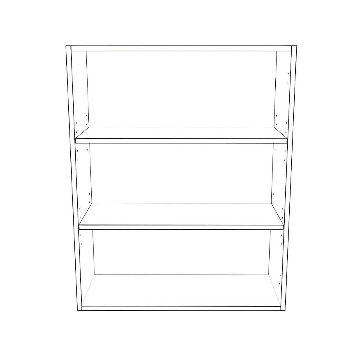 29" Wide x 36" High Wall Cabinet - (White Cabinet Boxes - Thermofoil Doors)