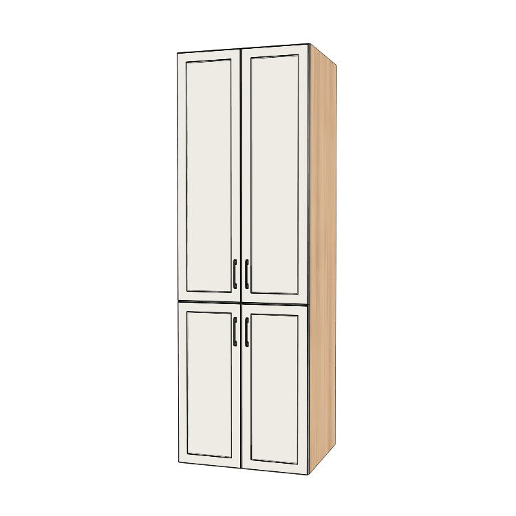 29" Wide Tall Pantry Cabinet - (Ply Wood Boxes - Painted Doors) 24 D