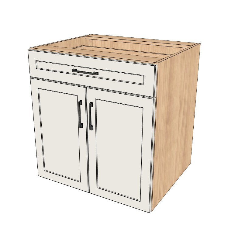 30" Wide Base Cabinet With Drawer On Top - (Ply Wood Boxes - Painted Doors)