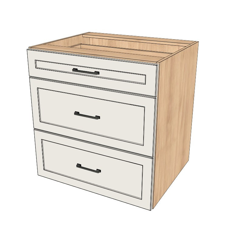 30" Wide Drawer Cabinet - (Ply Wood Boxes - Painted Doors)