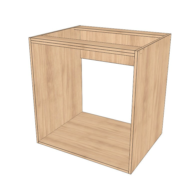 30" Wide Base Cabinet - Sink Cabinet - No Back - (Ply Wood Boxes - Thermofoil Doors)