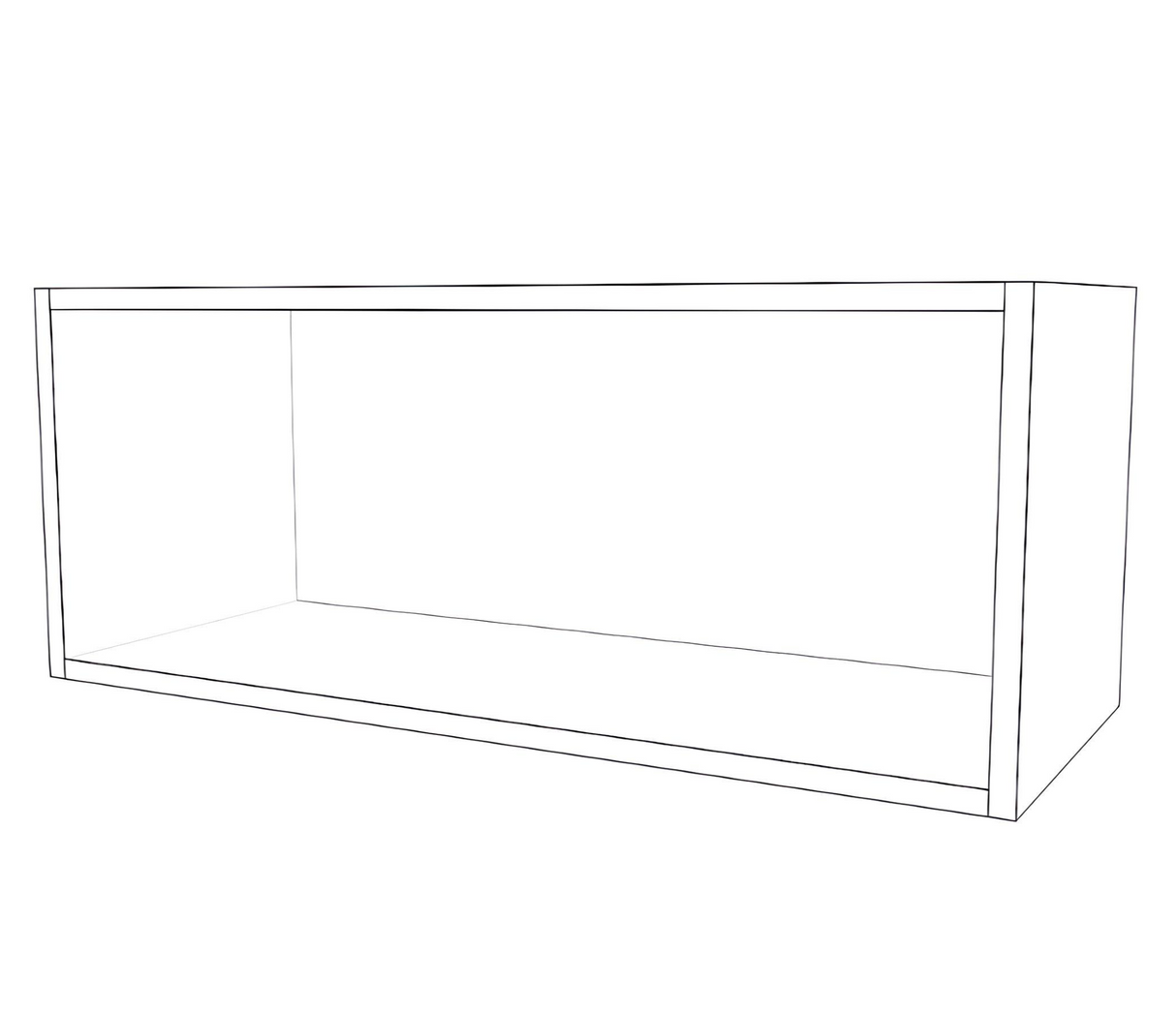 30" Wide x 12" High x 24" Deep  Stove/fridge Cabinet - (White Cabinet Boxes - Thermofoil Doors)