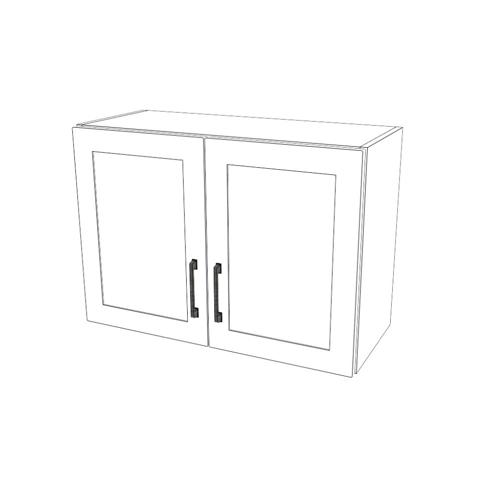 30" Wide x 21" High x 24" Deep  Stove/Fridge Cabinet - (White Cabinet Boxes - Painted Doors)