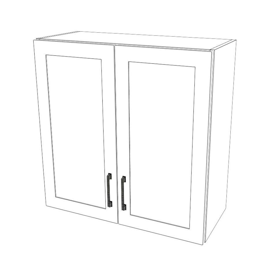30" Wide x 30" High Stove/fridge Cabinet - (White Cabinet Boxes - Thermofoil Doors)