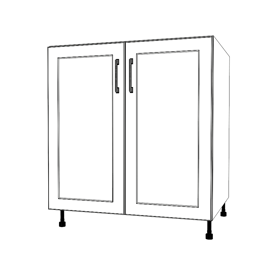 31" Wide Base Cabinet - (White Cabinet Boxes - Painted Doors)