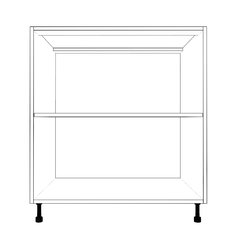 31" Wide Base Cabinet - (White Cabinet Boxes - Thermofoil Doors)
