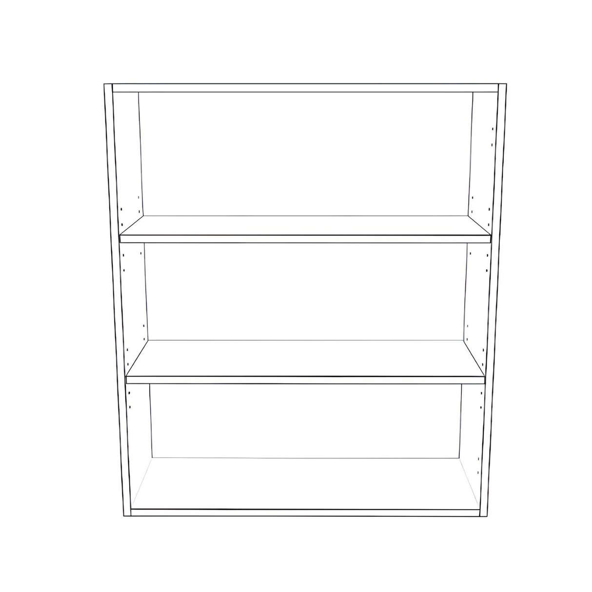 31" Wide x 36" High Wall Cabinet - (White Cabinet Boxes - Thermofoil Doors)