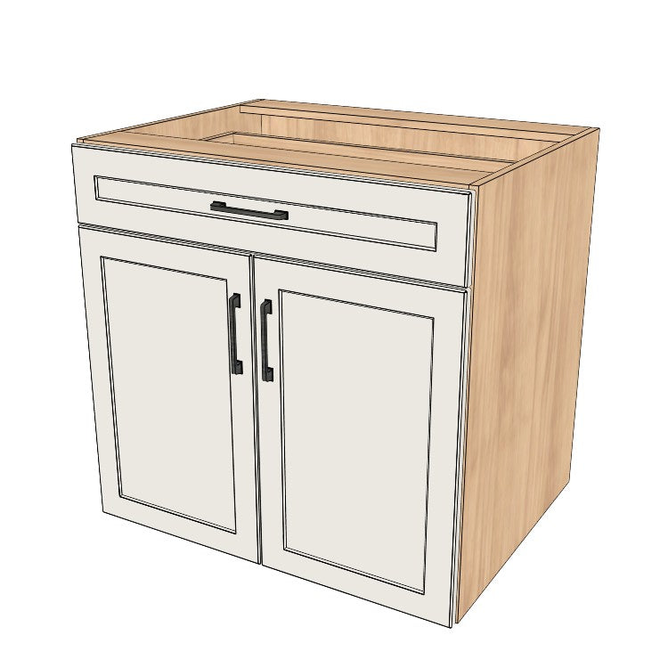 32" Wide Base Cabinet With Drawer On Top - (Ply Wood Boxes - Painted Doors)