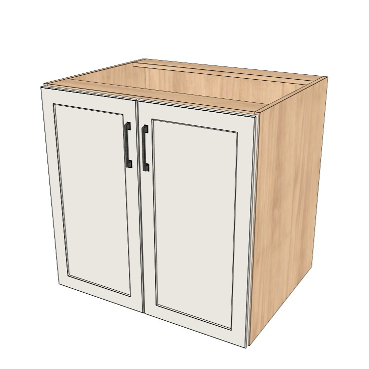 32" Wide Base Cabinet - (Ply Wood Boxes - Painted Doors)