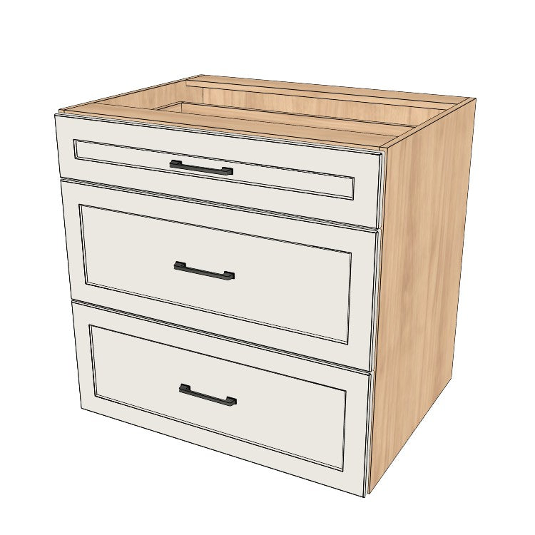 32" Wide Drawer Cabinet - (Ply Wood Boxes - Thermofoil Doors)