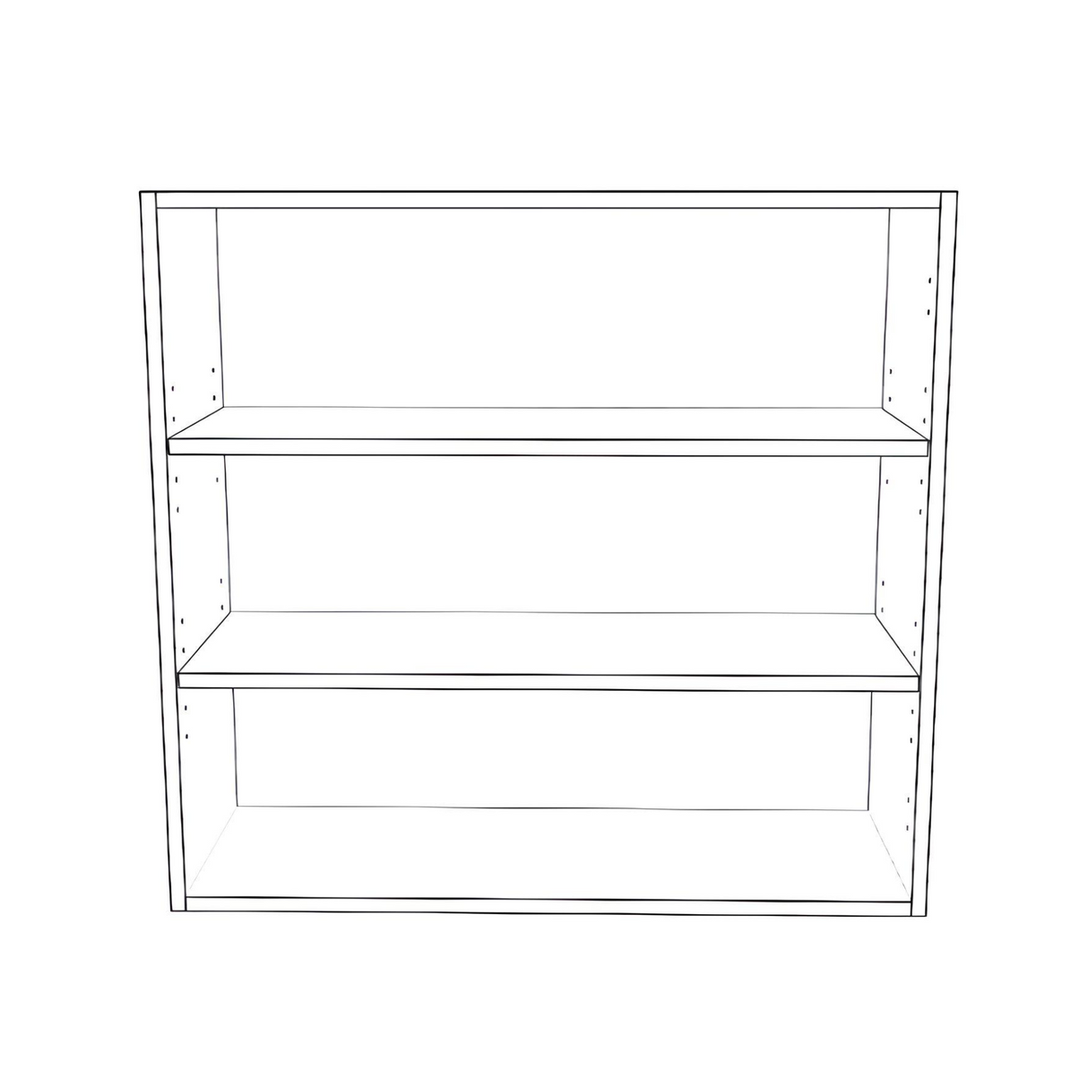 32" Wide x 30" High Wall Cabinet - (White Cabinet Boxes - Thermofoil Doors)