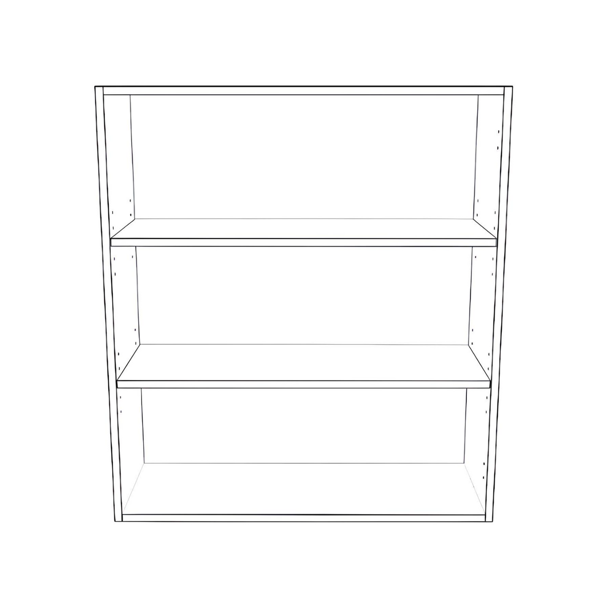 32" Wide x 36" High Wall Cabinet - (White Cabinet Boxes - Thermofoil Doors)