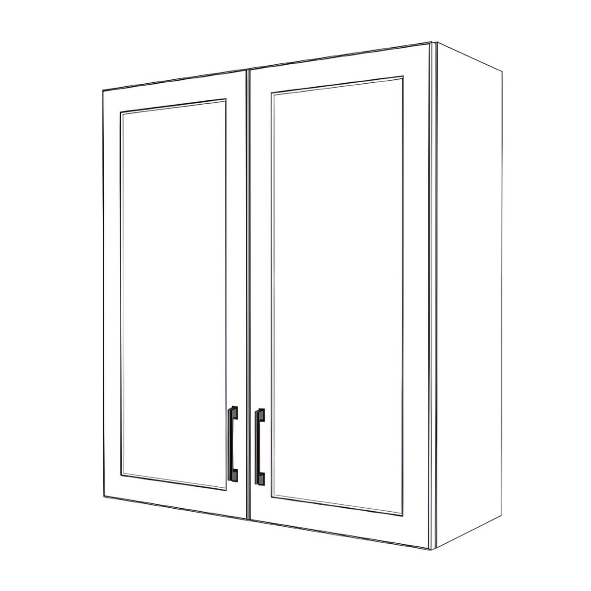 32" Wide x 36" High Wall Cabinet - (White Cabinet Boxes - Thermofoil Doors)
