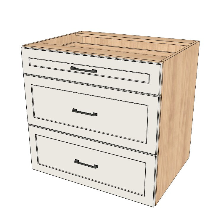 33" Wide Drawer Cabinet - (Ply Wood Boxes - Painted Doors)