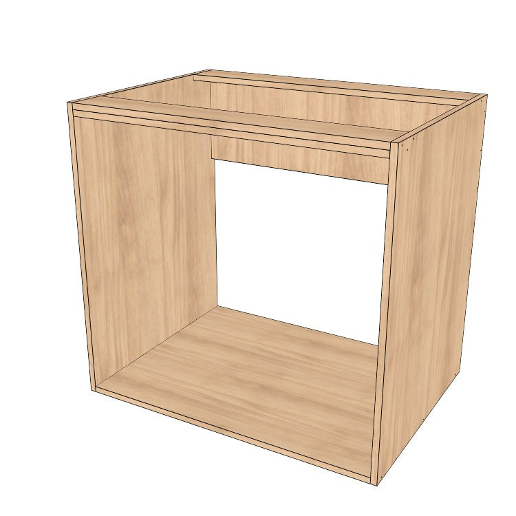 33" Wide Base Cabinet - Sink Cabinet - No Back - (Ply Wood Boxes - Thermofoil Doors)
