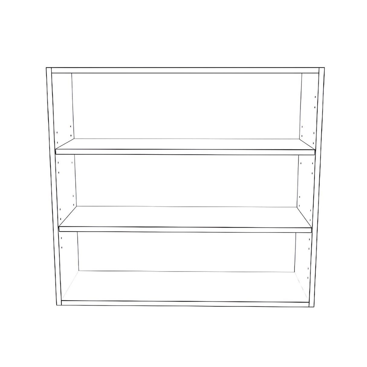 33" Wide x 30" High Wall Cabinet - (White Cabinet Boxes - Thermofoil Doors)