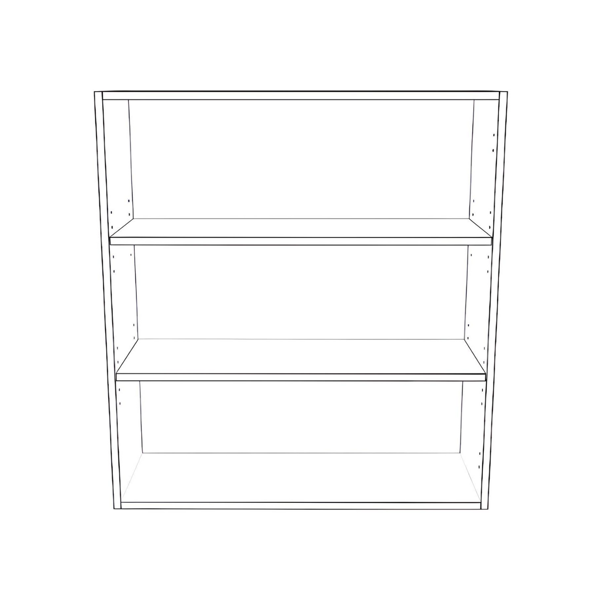 33" Wide x 36" High Wall Cabinet - (White Cabinet Boxes - Thermofoil Doors)