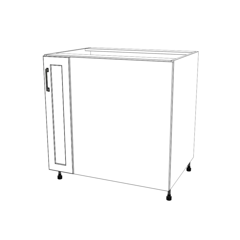 34" Blind Corner Base Cabinet - Door on Right/Left Side - (White Cabinet Boxes - Thermofoil Doors)