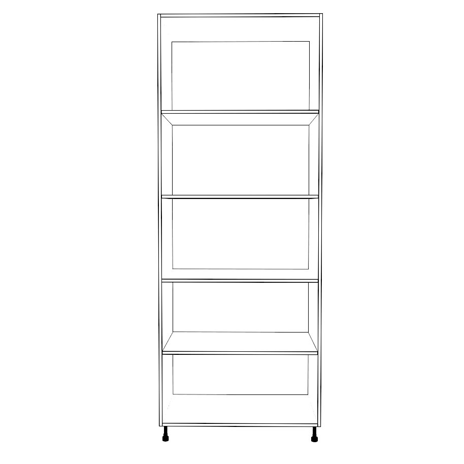 34" Wide Tall Pantry Cabinet - (White Cabinet Boxes - Thermofoil Doors) 24 D