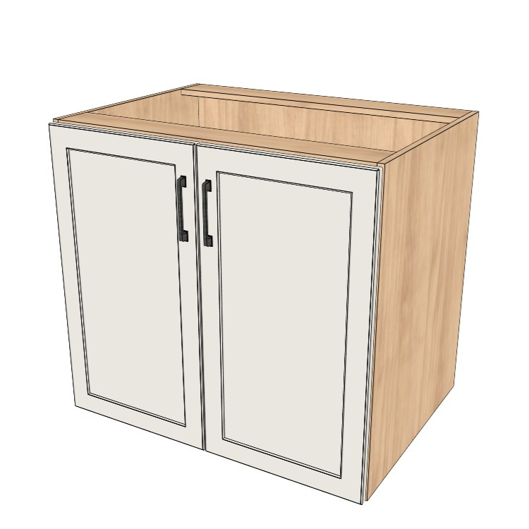 34" Wide Base Cabinet - (Ply Wood Boxes - Painted Doors)