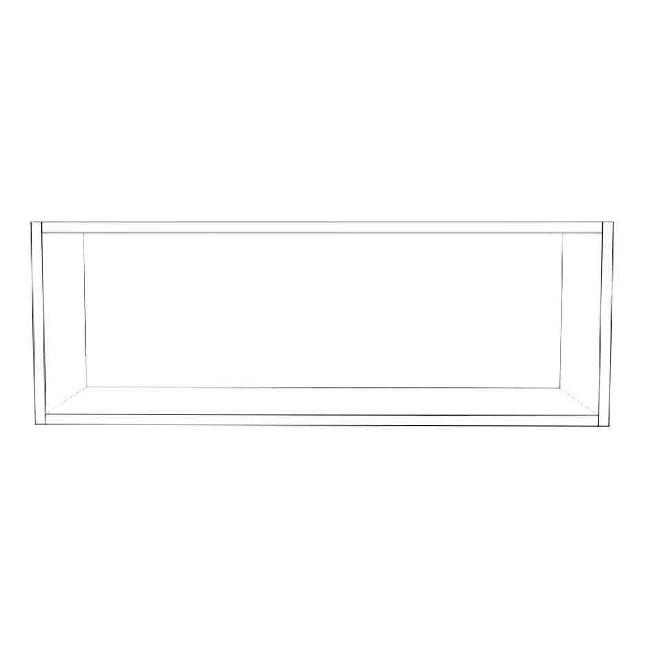 34" Wide x 12" High Wall Cabinet - (White Cabinet Boxes - Thermofoil Doors)