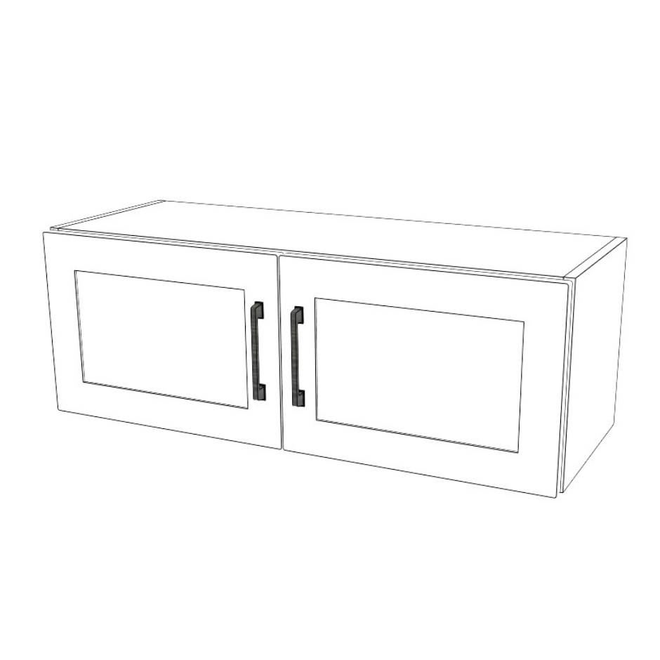 34" Wide x 12" High Stove/fridge Cabinet - (White Cabinet Boxes - Thermofoil Doors)