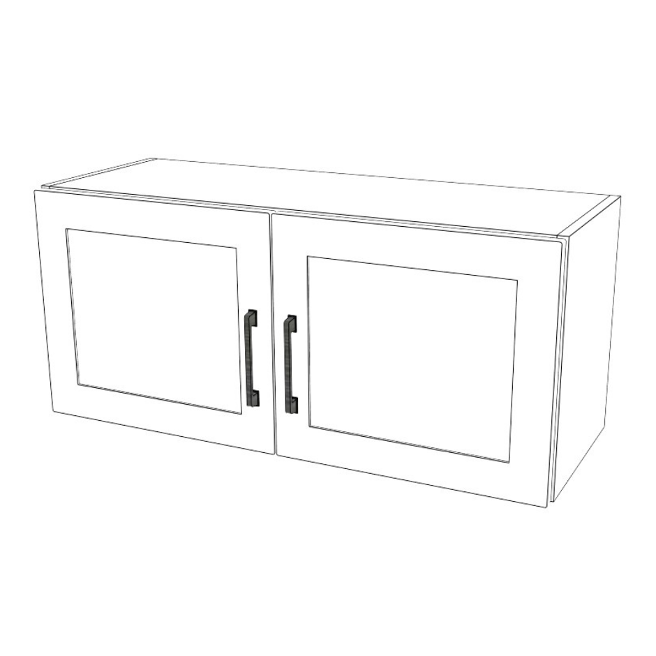 34" Wide x 15" High Stove/fridge Cabinet - (White Cabinet Boxes - Thermofoil Doors)