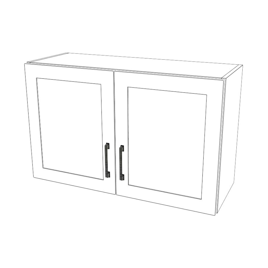 34" Wide x 21" High x 24" Deep Stove/Fridge Cabinet - (White Cabinet Boxes - Painted Doors)
