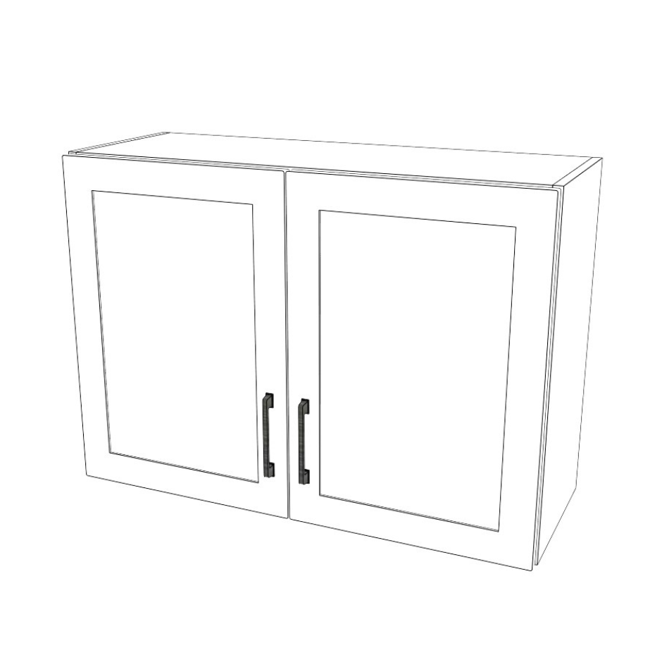 34" Wide x 24" High x 24" Deep Stove/Fridge Cabinet - (White Cabinet Boxes - Painted Doors)